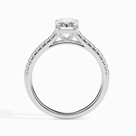 2.2 Carat Radiant-Cut Diamond Pavé Engagement Ring