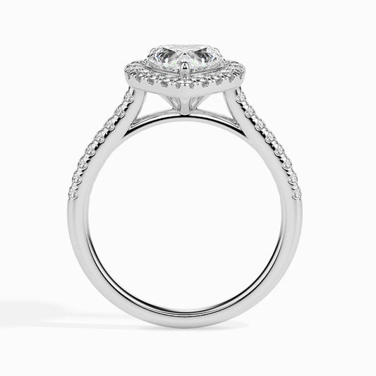2.37 Carat Heart-Shaped Diamond Halo Engagement Ring