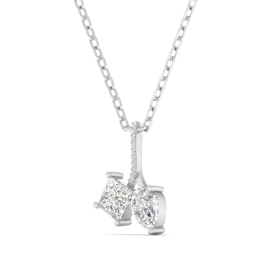 2.56 Carat Diamond Ribbon Twist Shape Pendant