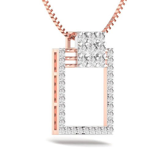0.91 Carat Rectangle Shape Diamond Pendant