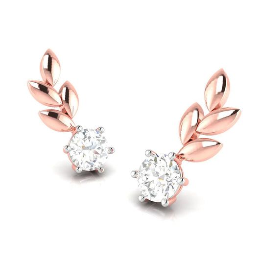 Floral Diamond Vine Earrings