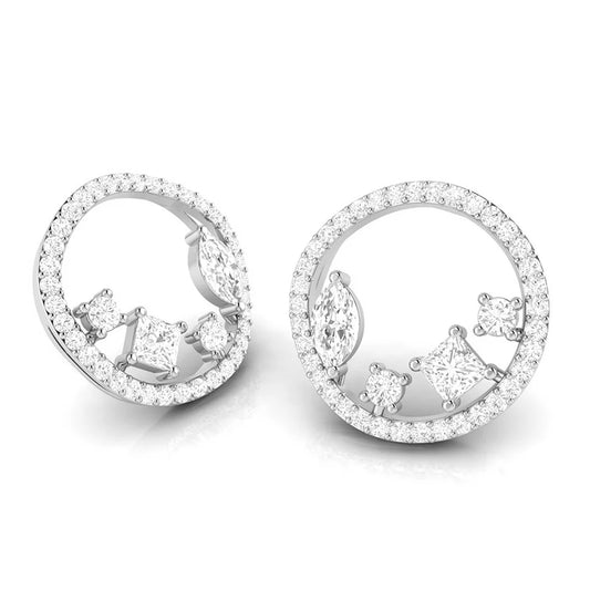 Twilight Marquise Diamond Round Earrings