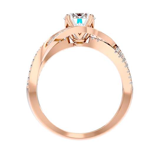 0.93 Carat Round-Shaped Split Shank Engagement Ring