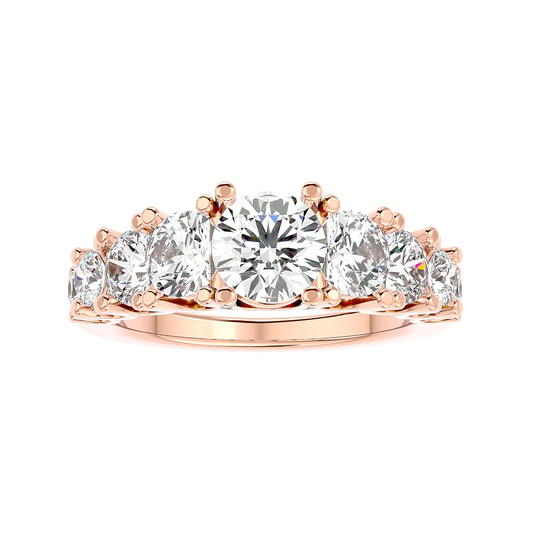 2.53 Carat Oval Cut Diamond Five-Stone Engagement Ring