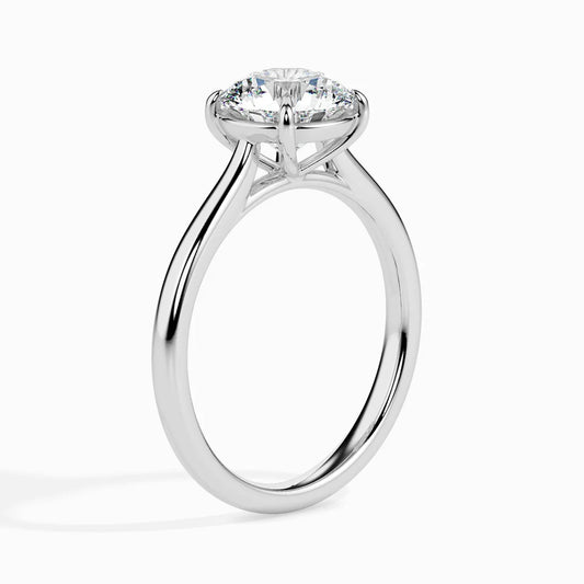 1 Carat Round Brilliant Cut Diamond Solitaire Engagement Ring