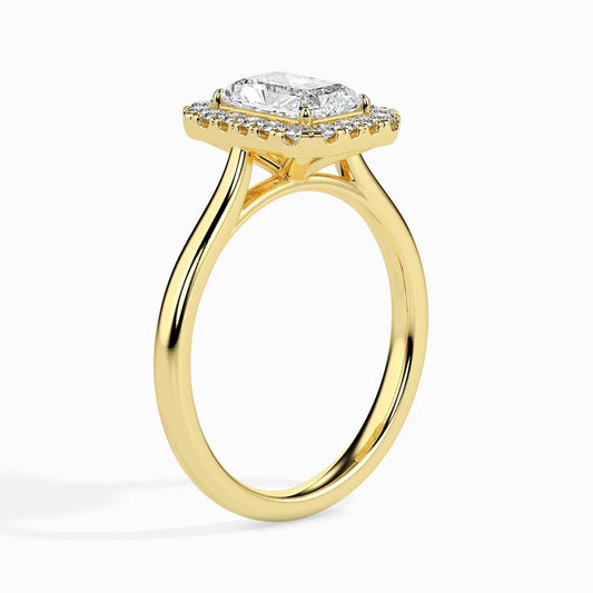 2.36 Carat Radiant Cut Diamond Halo Engagement Ring